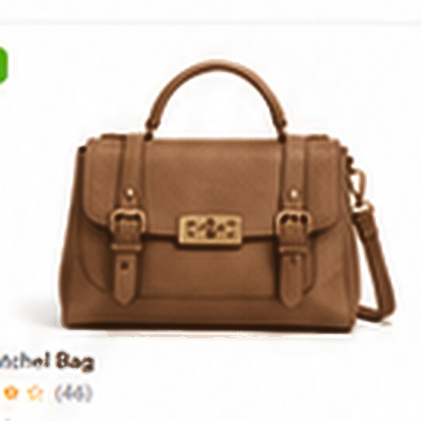 Mini satchel handbag in brown