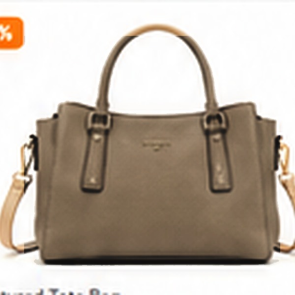 Structured leather tote bag in black